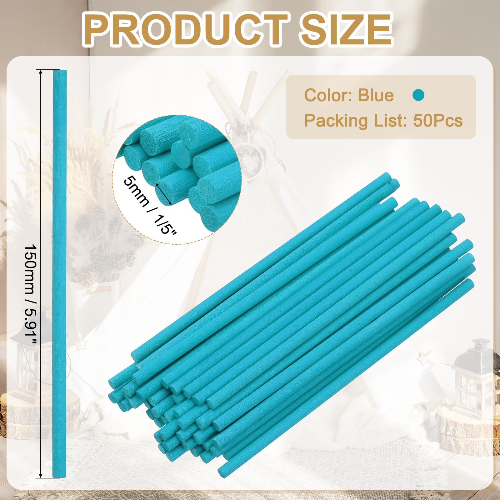 PATIKIL 100Pcs Wooden Dowel Rods - Image 2