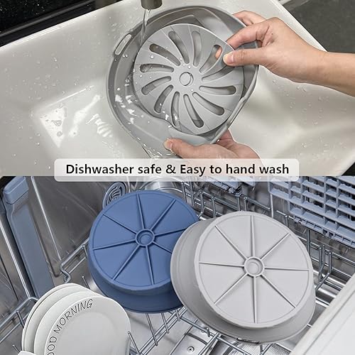 Miniatura 4 de 2 forros plegables de silicona para freidora de aire ollas de silicona reutilizables para freidora de aire con almohadilla interior extraíble