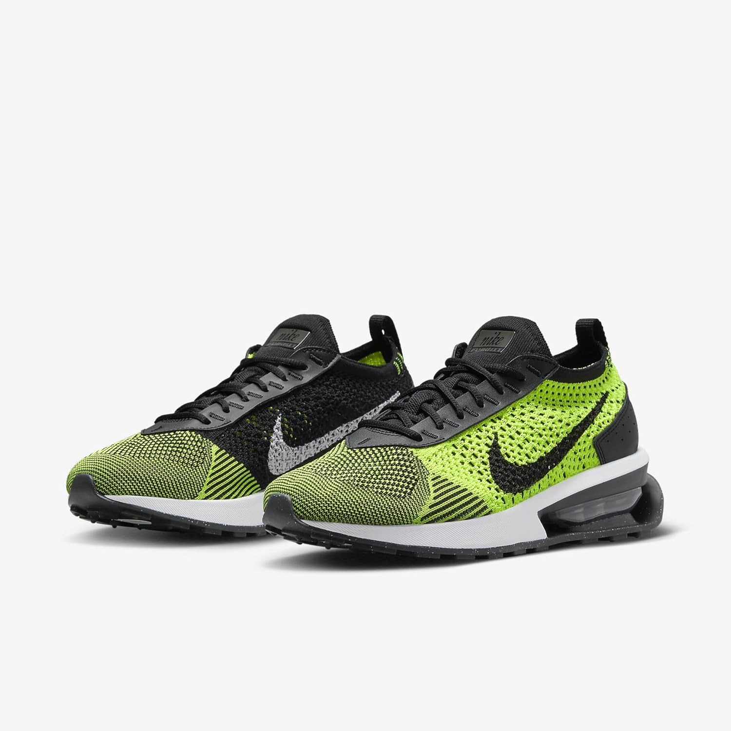 Nike Air Max Flyknit Racer Women's Shoes (DM9073-700, Volt/White/Sequoia/Black) Size 9