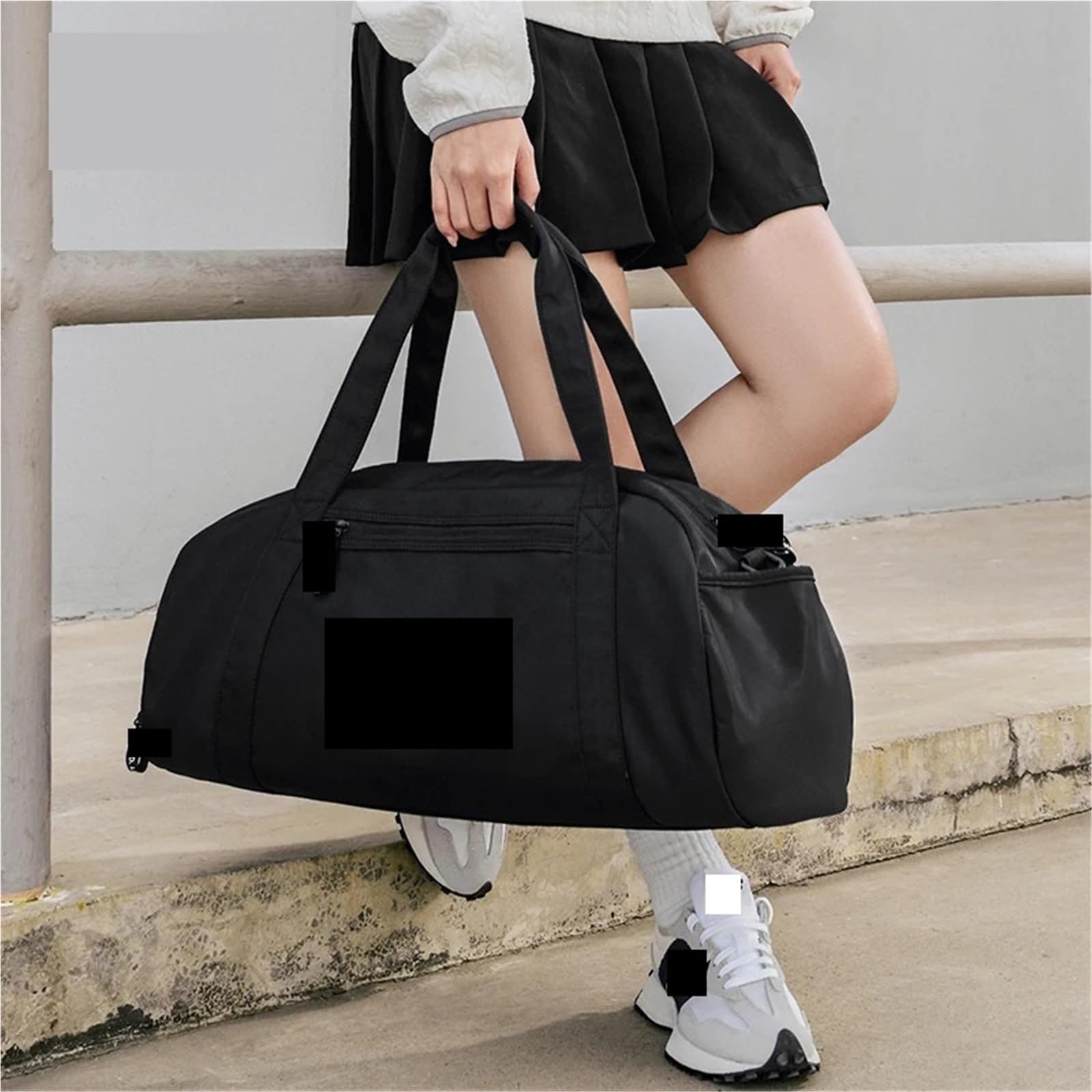 borsone palestra uomo Borsa da palestra sportiva for donna e uomo | Scomparto for scarpe da viaggio for bagagli Oxford Duffel impermeabile di grande capacità(Light Pink)