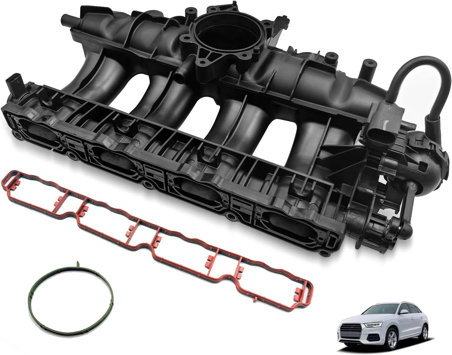 06J133201BH Engine Intake Manifold W/Solenoid Valve Gaskets & Sensor Replacement for VW Jetta EOS Passat Tiguan GTI CC Beetle A3 TT Q3 2.0 TSI 06J133185DE 06J133201AS 06J133201BD 06J133201AL