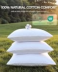 FAUNNA 100% Cotton Pillow Protectors, Bed Bug & Dust Mite Proof Pillow Covers, Hypoallergenic, Premium Breathable Zippered Protectors for Enhanced Freshness(Standard Size, 4 Pack)