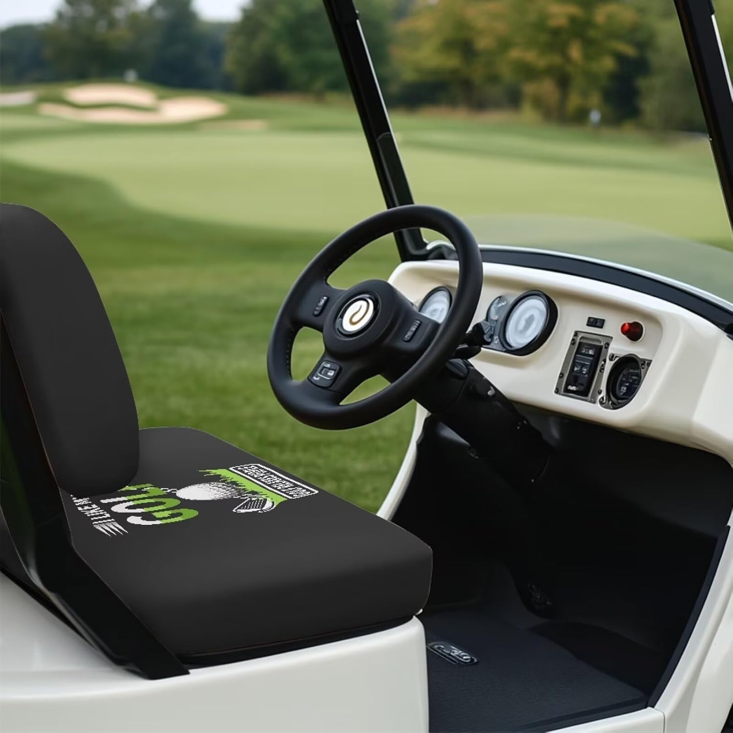 KEIAHUAN Golf Cart Seat Covers Front Seat Cover Breathable Anti-Scratch Split Backres Front Seat Cover 2 Passenger Models Bench Seat Covers Golf Cart Accessories