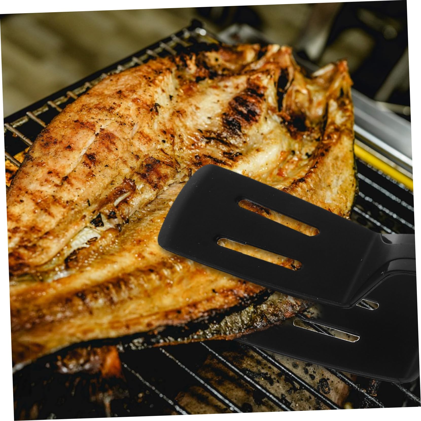 Cabilock 5st Fischspatel Aus Silikon Spachtelzange Schlagende Schaufel Pfannenwender Zange Pfannenwender Zum Kochen Mehrzweck-bratschaufel Hausspatel Silikon-kochzange Black Kieselgel