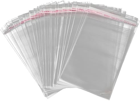 Clear, Resealable Cellophane Bags - 5-1/2" x 7-1/4" - Pack of 200 - Perfect for Storing Treats, Candles and Soap - Great for Small Businesses and Bakeries