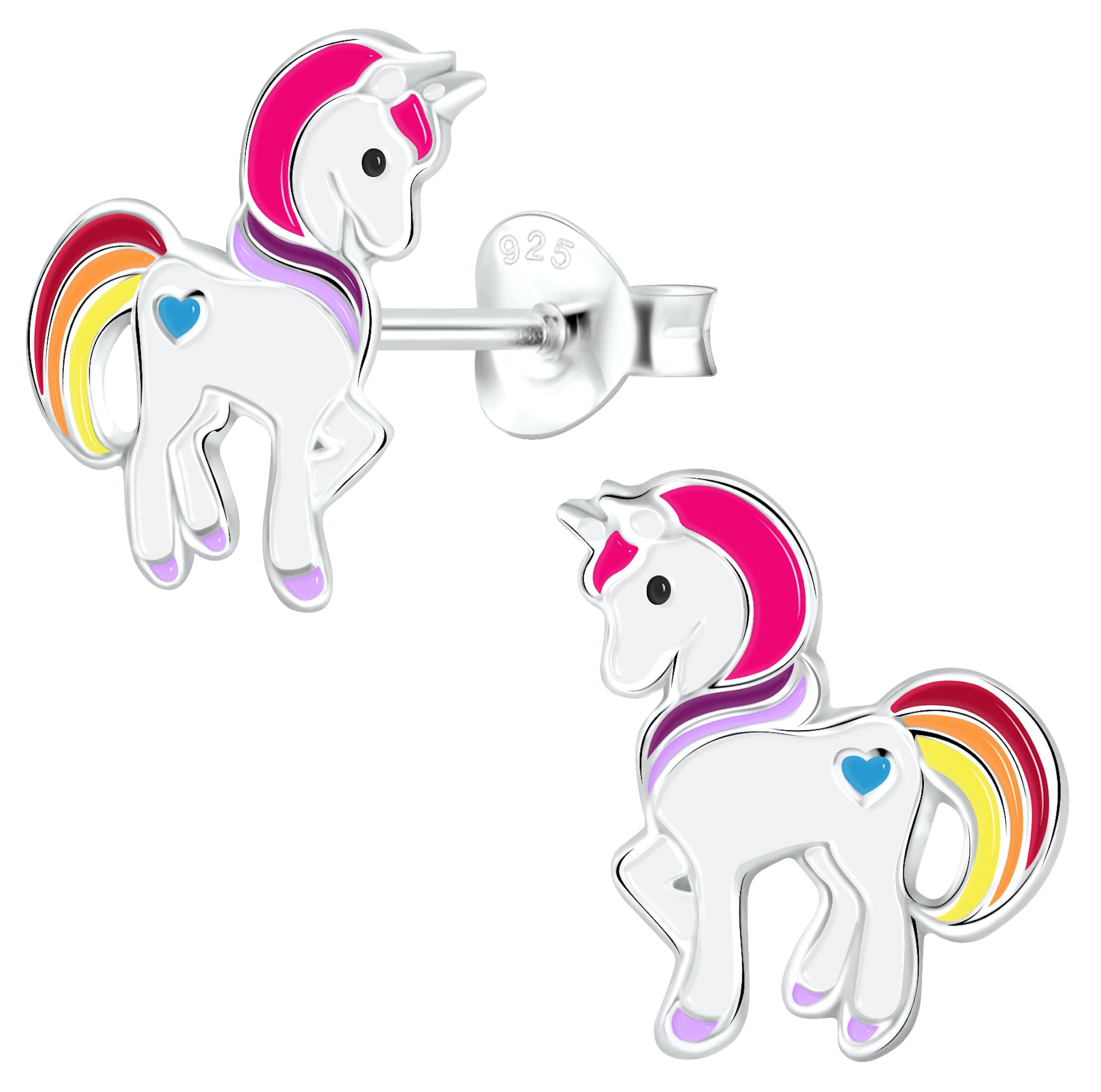 Aww So Cute925 Sterling Silver Hypoallergenic Unicorn Stud Earrings for Babies, Kids & Girls | Diwali Gift/Birthday Gift | Comes in a Gift Box | 925 Stamped with Certificate of Authenticity | ER1607