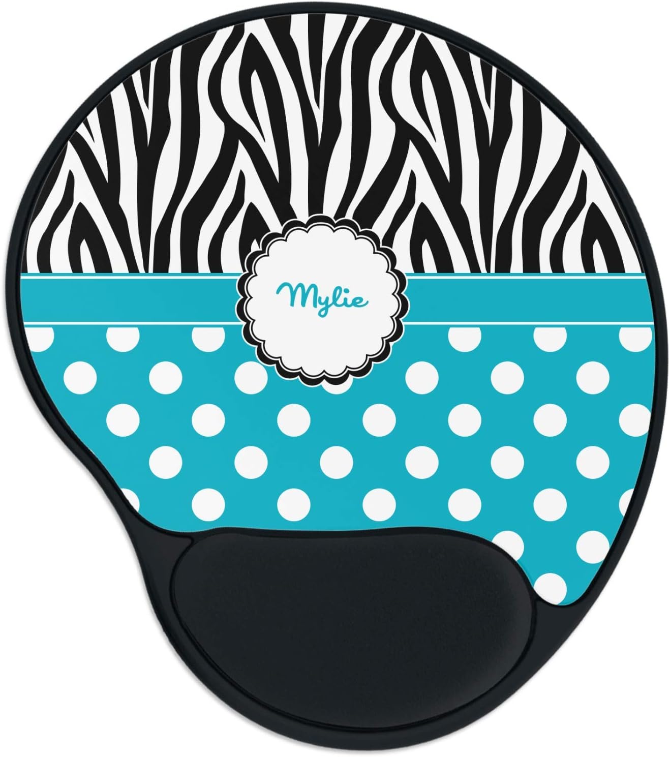 Dots & Zebra Mouse Pad with Wrist Support