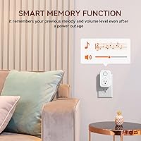 Vista 7 de AIDA Wireless Doorbell, Self-powered Doorbell with Extra Socket, No Battery Required Push Button, Cordless Door Bell Ringer, 5 Volume Levels with 32