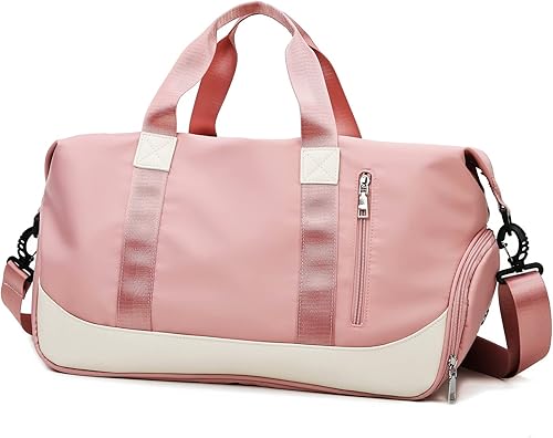 Arouselove Bolsas de lona deportivas para mujeres y hombres, bolsa de gimnasio portátil con bolsillo húmedo y compartimento separado para zapatos,
