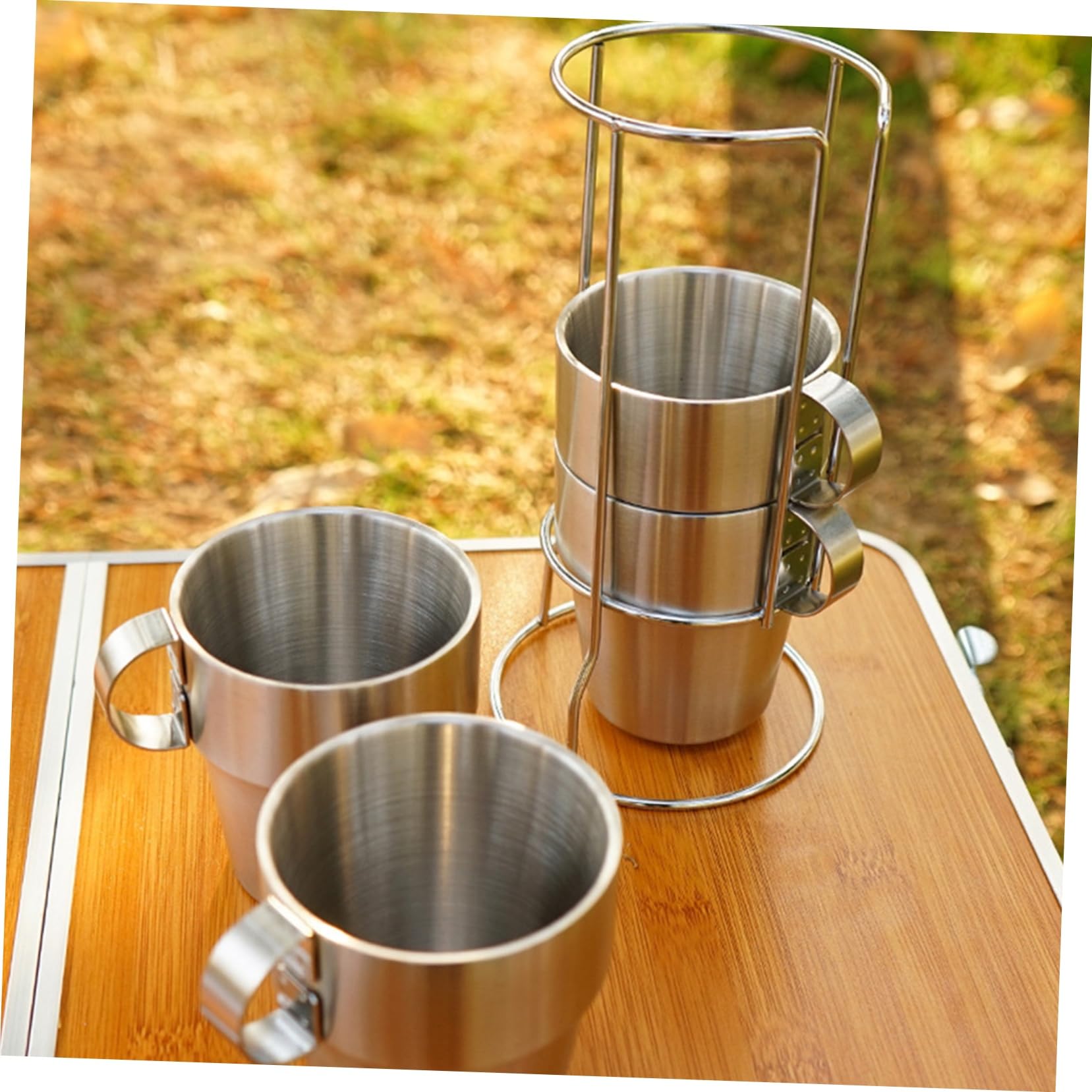 Doppelwandige Edelstahlbecher Satz 6er Kaffeebecher Mit Isolierung Für Outdoor Und Camping