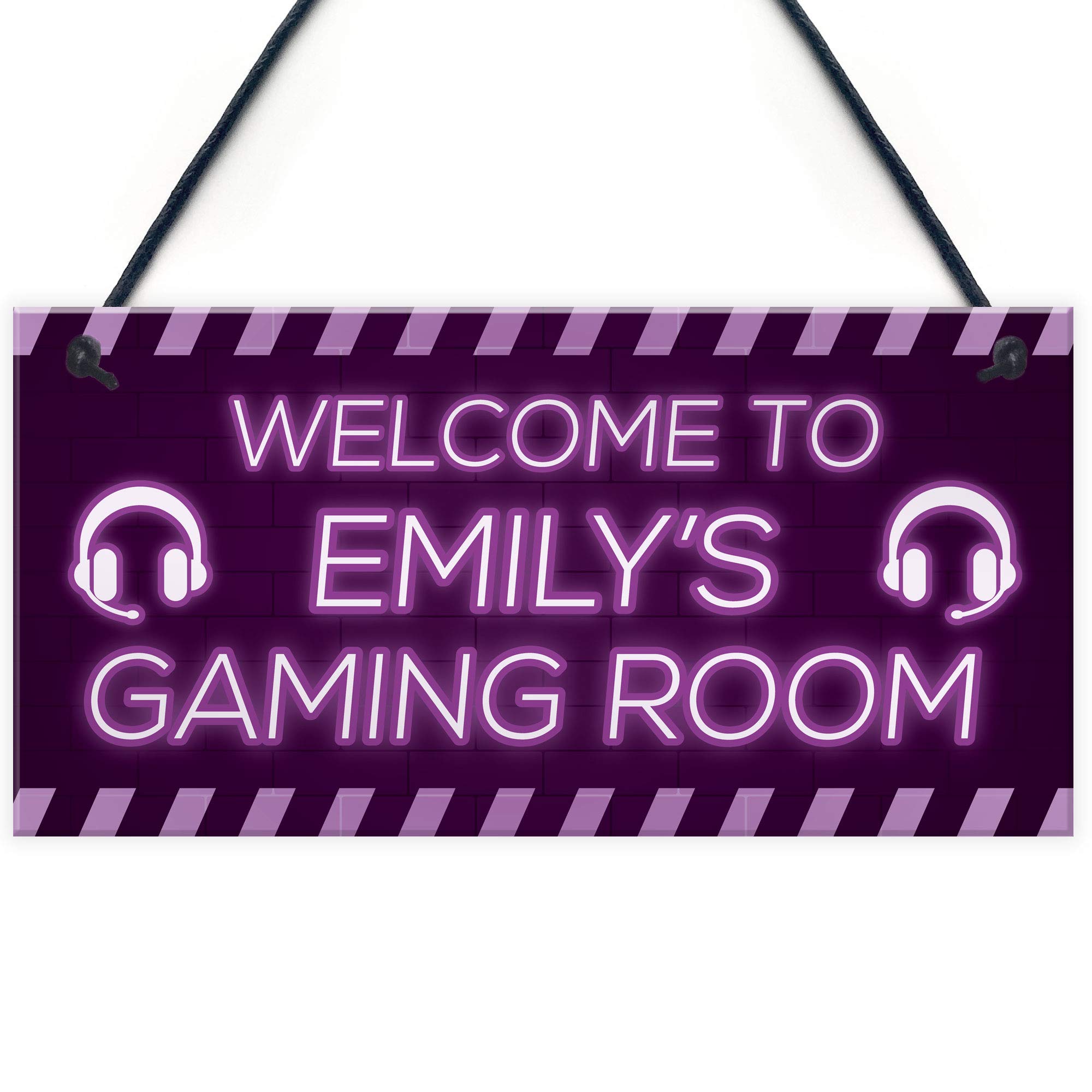 Personalised Novelty Gaming Room Sign Funny Gift For Daughter Girlfriend Gamer Gift For Her