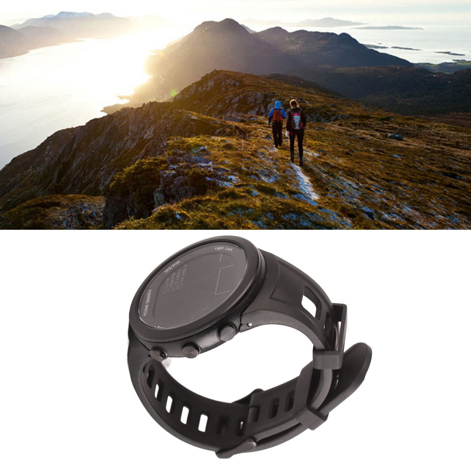 Orologio Da Pesca AMONIDA Impermeabile Con Barometro, Altimetro, Termometro E Retroilluminazione, Per Outdoor E Pesca