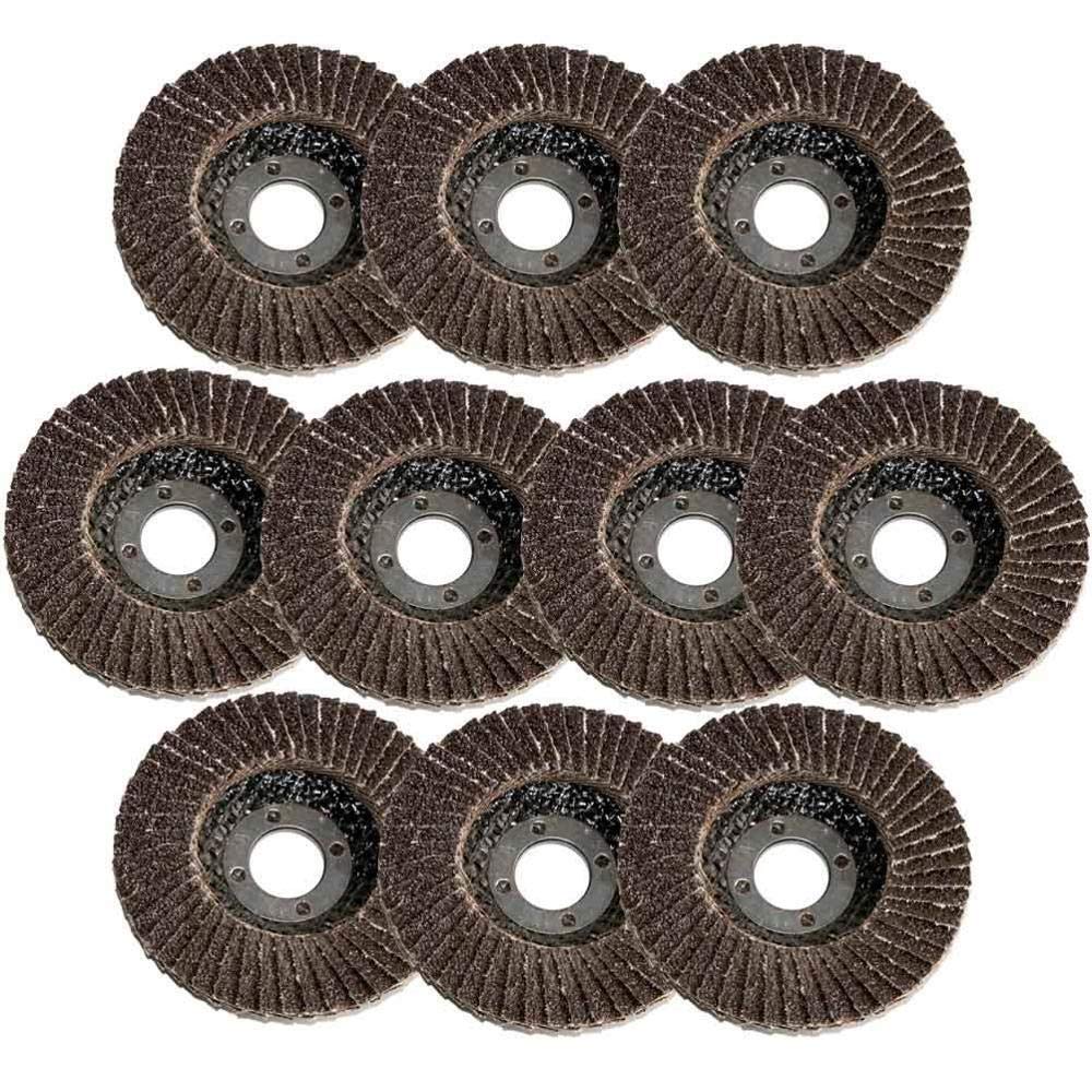 Duo Er Black 10Pcs 10Pcs 3 Inch Flap Discs 75 * 16Mm Grinding Wheels Sanding Discs 80 Grit For Angle Grinder Polishing Of Metal Wood And Plastic (Color : Grit : 80)