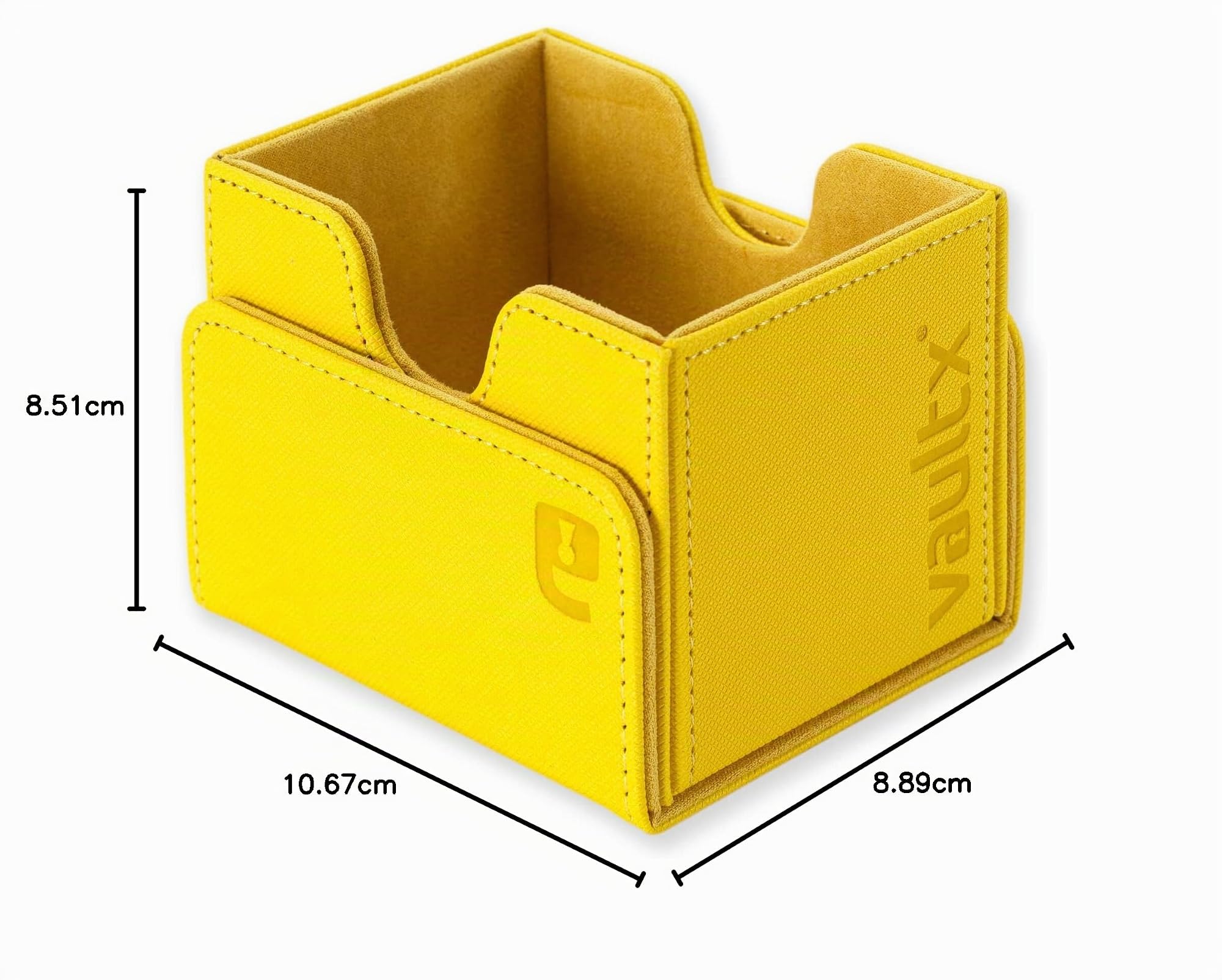 Vault X Boîte Ouverture latérale modulaire Exo-Tec pour plus de 100 cartes JCC, couvercle magnétique amovible, compatible avec les cartes Commander et Standard (Jaune)