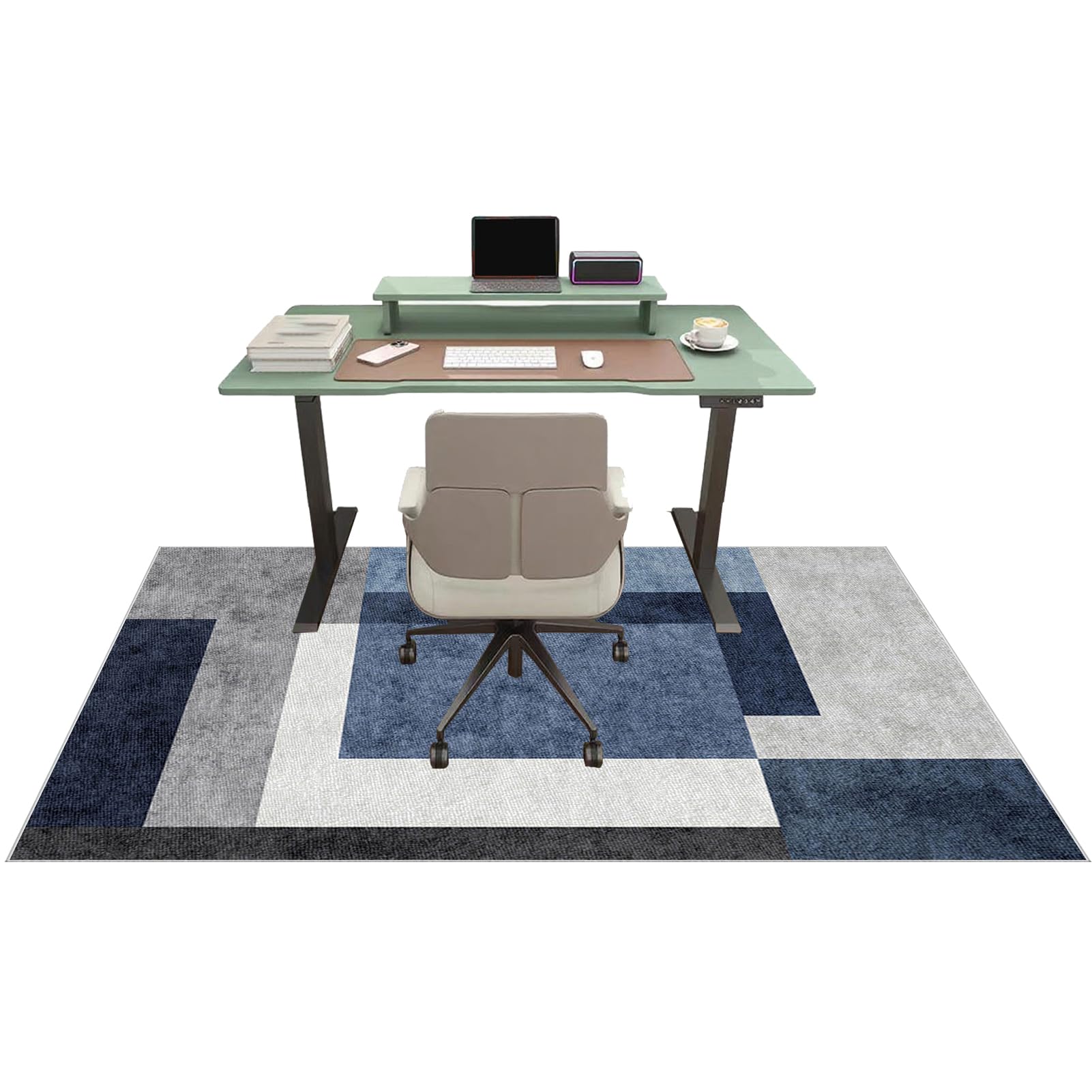 Tehocwiz Chair Mat for Carpet Floor, Office Chair Mat for Hardwood Floors, Desk Chair Mat for Rolling Chair, Low Pile Gaming Floor Mats, Multi-Purpose Carpet Protector for Home Office 140 x 160 cm