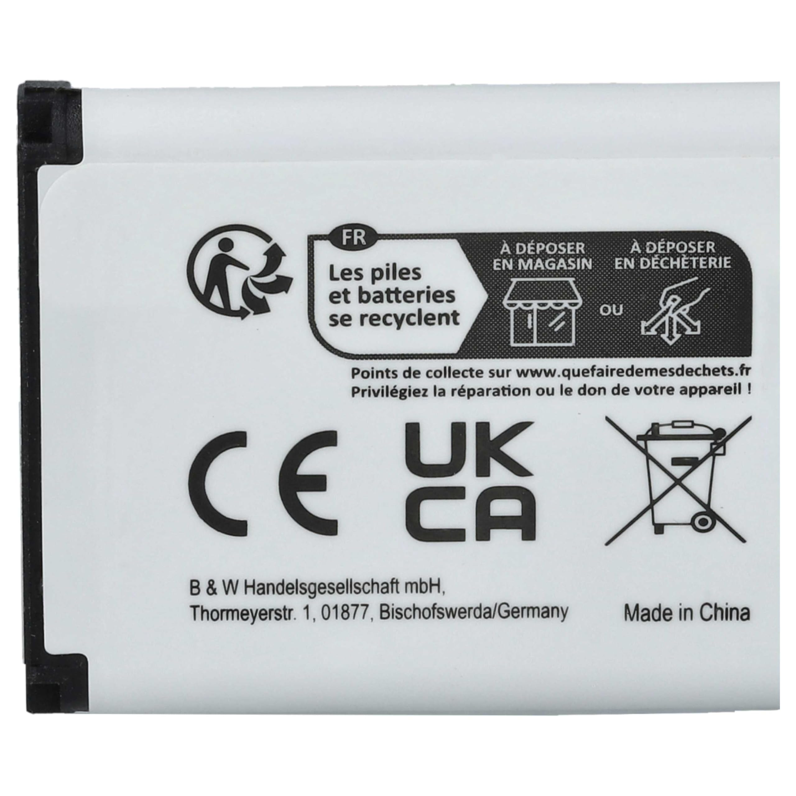 vhbw Bateria kompatybilna z kamerą Kodak Pixpro FZ55, Pixpro X52, Pixpro X53, Pixpro X54, Pixpro X55 (660 mAh, 3,7 V, litowo-jonowa)