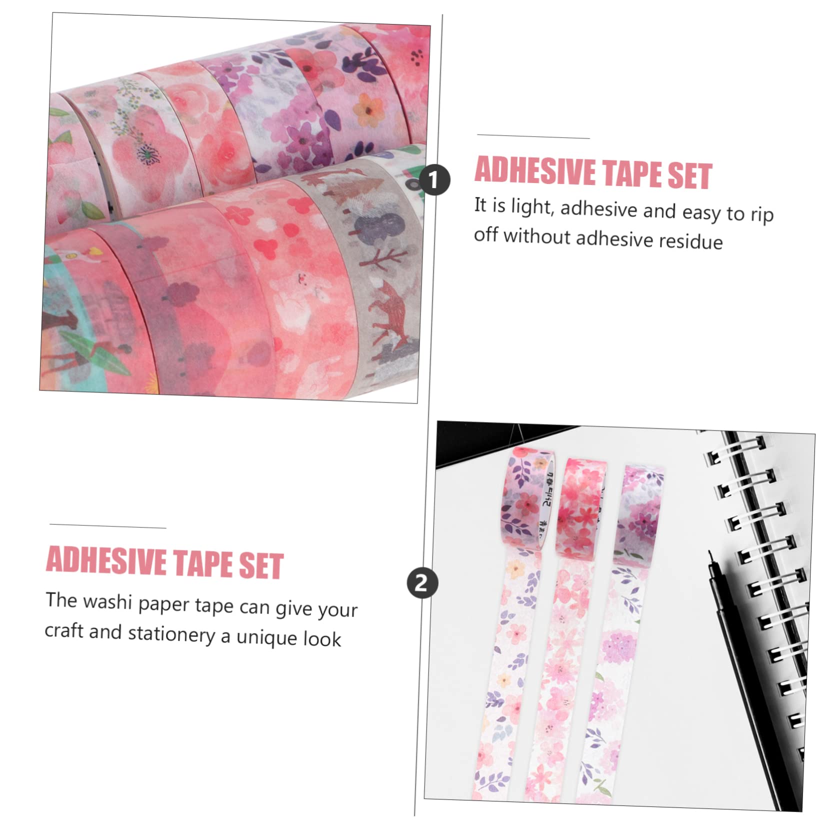 NUOBESTY 39rollen Washi Tape Set Dekorative Klebebänder Für Scrapbooking Und Journaling Leicht Reißbar Für Kreative Bastelprojekte