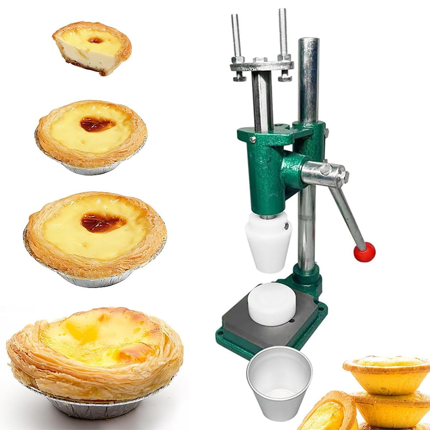 Prasa Do Tart Jajecznych, Ręczna Maszyna Do Robienia Skorupek Do Tart Jajecznych Z Formą Do Robienia Tart Jajecznych, Uchwyt Oszczędzający Pracę, Różne Specyfikacje Do Wyboru Dla Tarte Pie
