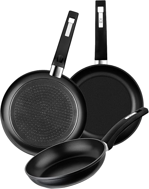 Bradesign Poêles, Lot de 3, 18 cm, 22 cm/26 cm)