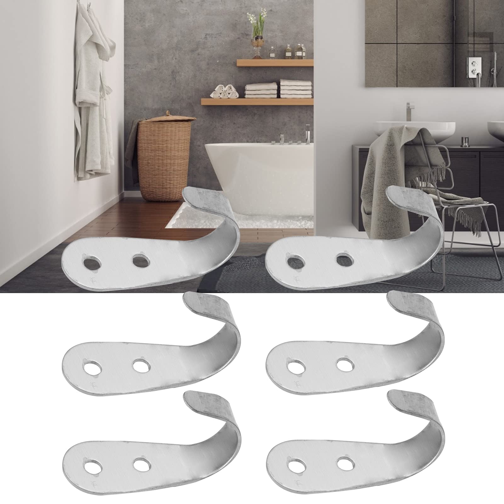 Pack 10 Ganchos De Pared De Acero Inoxidable – Colgador Resistente Para Abrigos, Sombreros Y Cocina