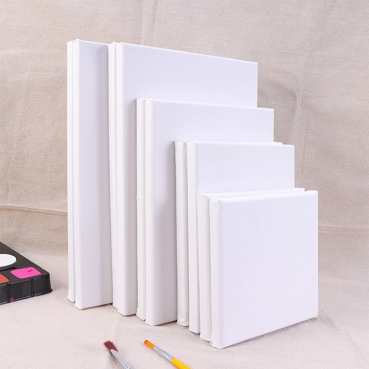 lienzos 1 0PCS Pintura al óleo Lienzo Pintura de Madera Marco algodón Blanco Estirado Lienzo Marco Dibujo Pintura Bricolaje Artista estirado Lienzo