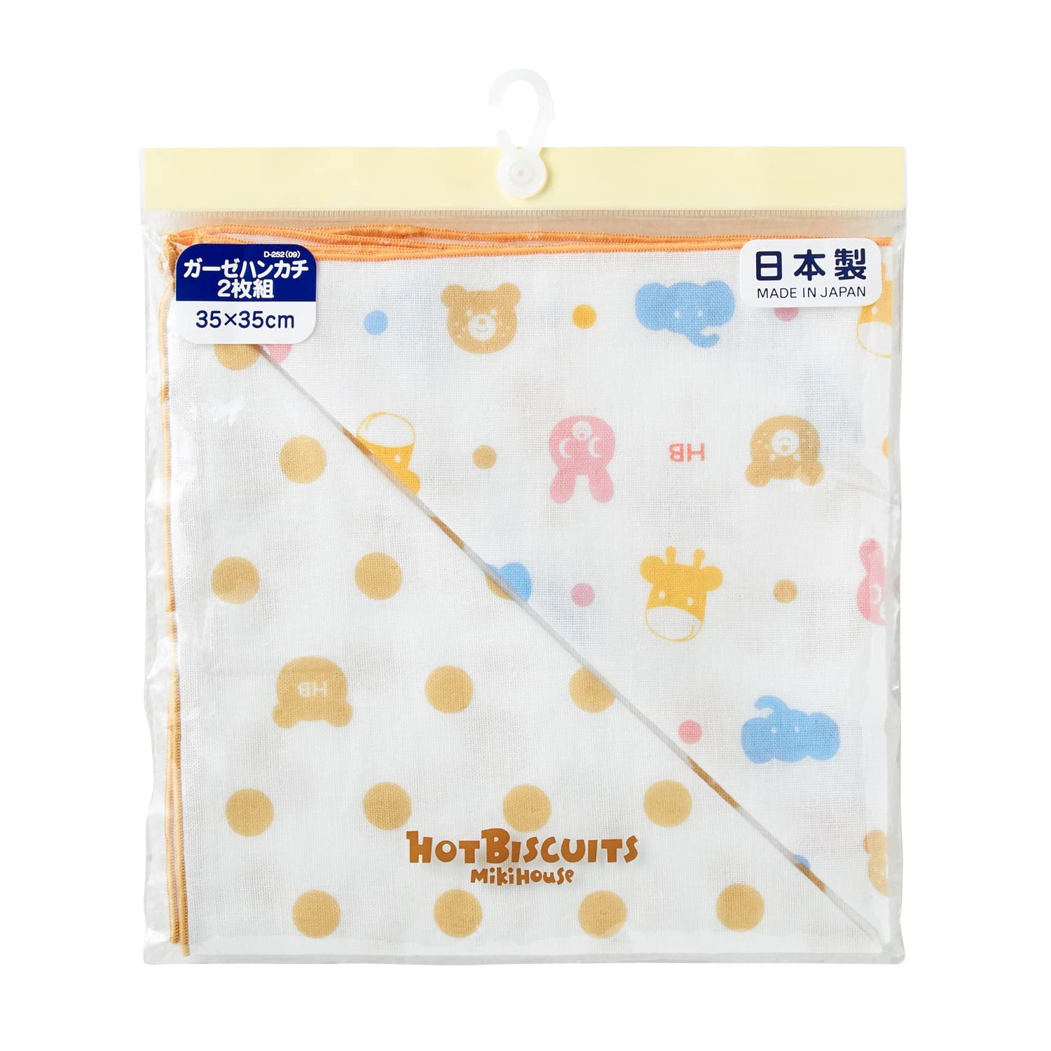 HOT BISCUITS ハンカチ 35x35cm 日本製 HOT BISCUITS ハンカチ 35x35cm 日本製 ガーゼハンカチセット