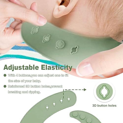 Miniatura 5 de Juego de alimentación de silicona para bebés, juego de platos para bebés pequeños, juego de suministros de destete para bebés, plato dividido,