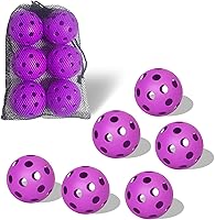 USAPA Approved Outdoor Pickleballs - 6 Pack with Mesh Bag - Official US Open Balls, Durable & High Visibility