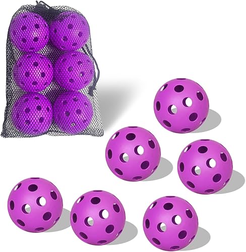 Paquete de 6 bolas de pickleball deportivas al aire libre, 40 pelotas de pickleball - aprobadas por Estados Unidos (USAPA) - Pelota oficial del US
