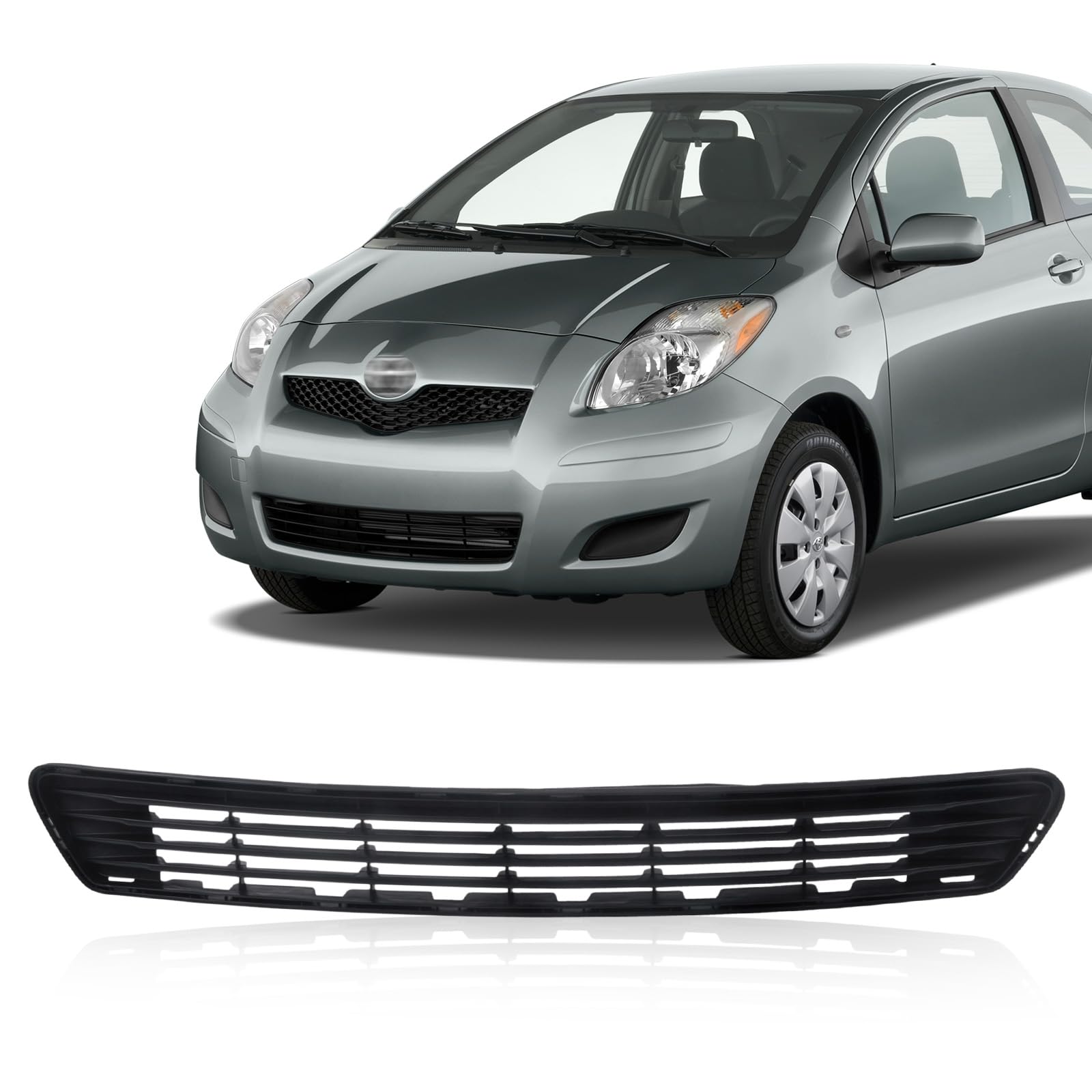 Front Bumper Lower Grille For 2007-2009 Toyota Camry - Black Replacement Grill