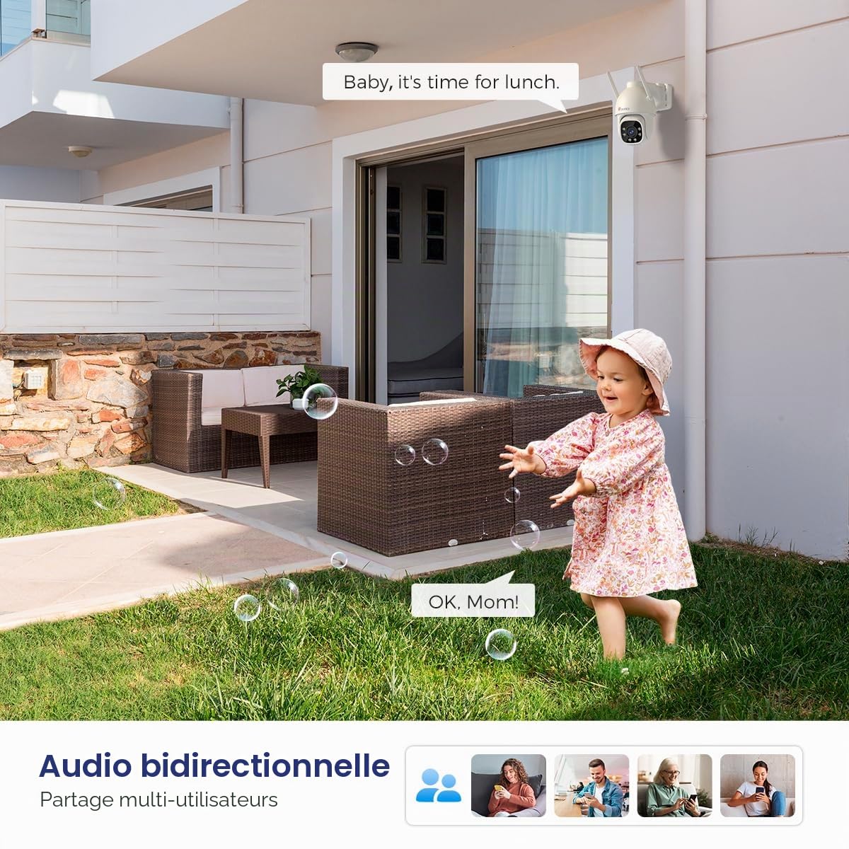 Ctronics 3G/4G LTE Caméra de Surveillance Extérieure avec Carte Sim, 360° PTZ IP Caméra 4G Détection Humaine Suivi Auto Vision Nocturne Couleur 30M Audio Bidirectionnel IP66 | 360° PTZ IP Caméra 4G, Détection Humaine Suivi Auto, Vision Nocturne Couleur 30