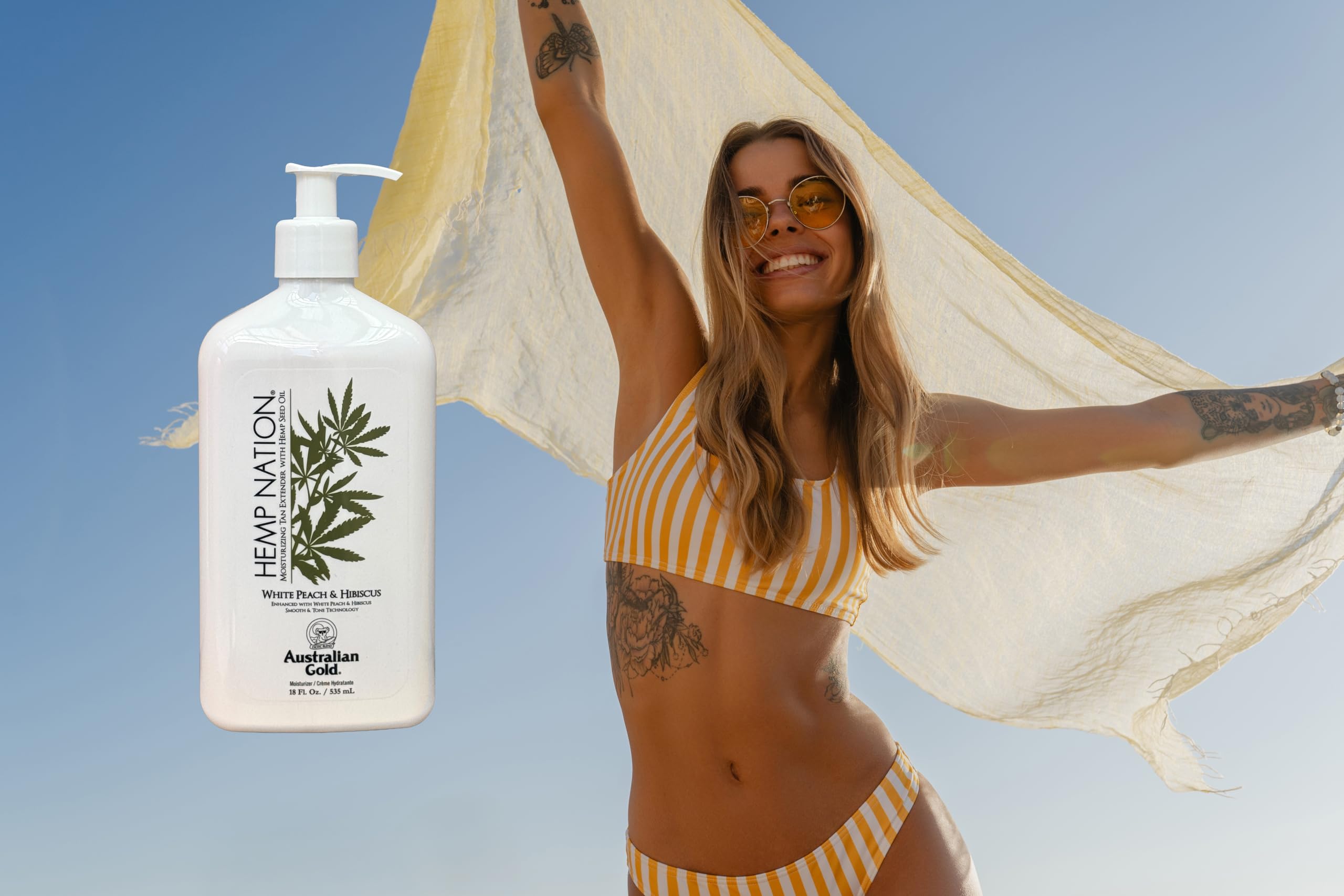 Amazon.com : Hemp Nation White Peach Hibiscus Moisturizing Tan