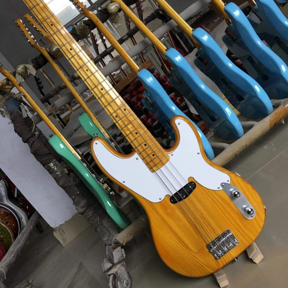 Buy LYNLYN Guitars Yellow High Precision Bass Guitar Strings, Aluminum Wooden Body, White