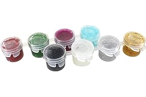 Homeford Assorted Acrylic Glitter Pots - A Shimmering Palette for Creative Expression