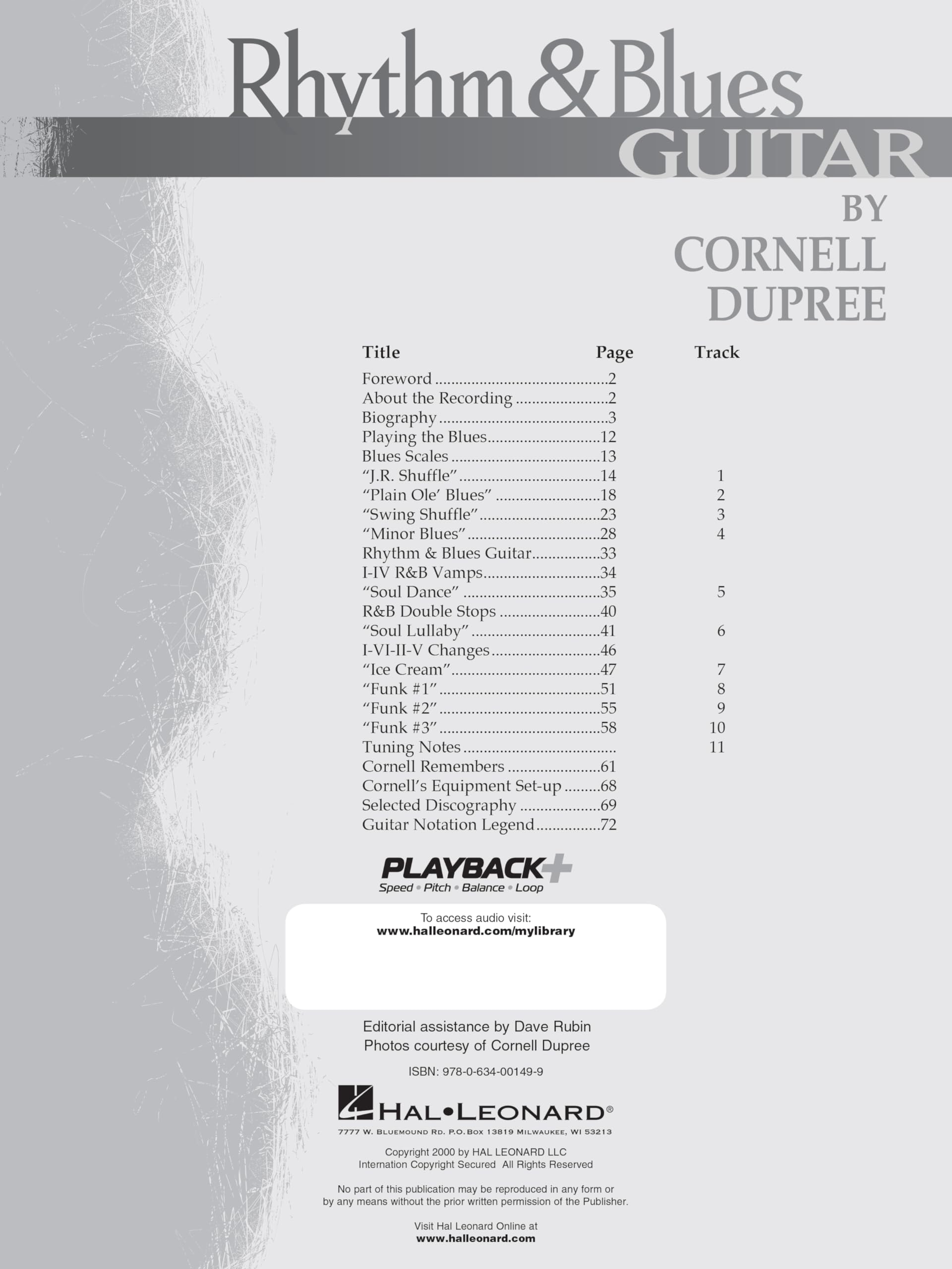Rhythm & blues guitar guitare +cd