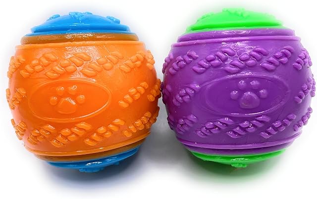 MATCHLESS Beautiful New Amazing Scooby-Doo Durable Squeaky set of 2 Ball Play Fun Enjoyment Gift-Assorted