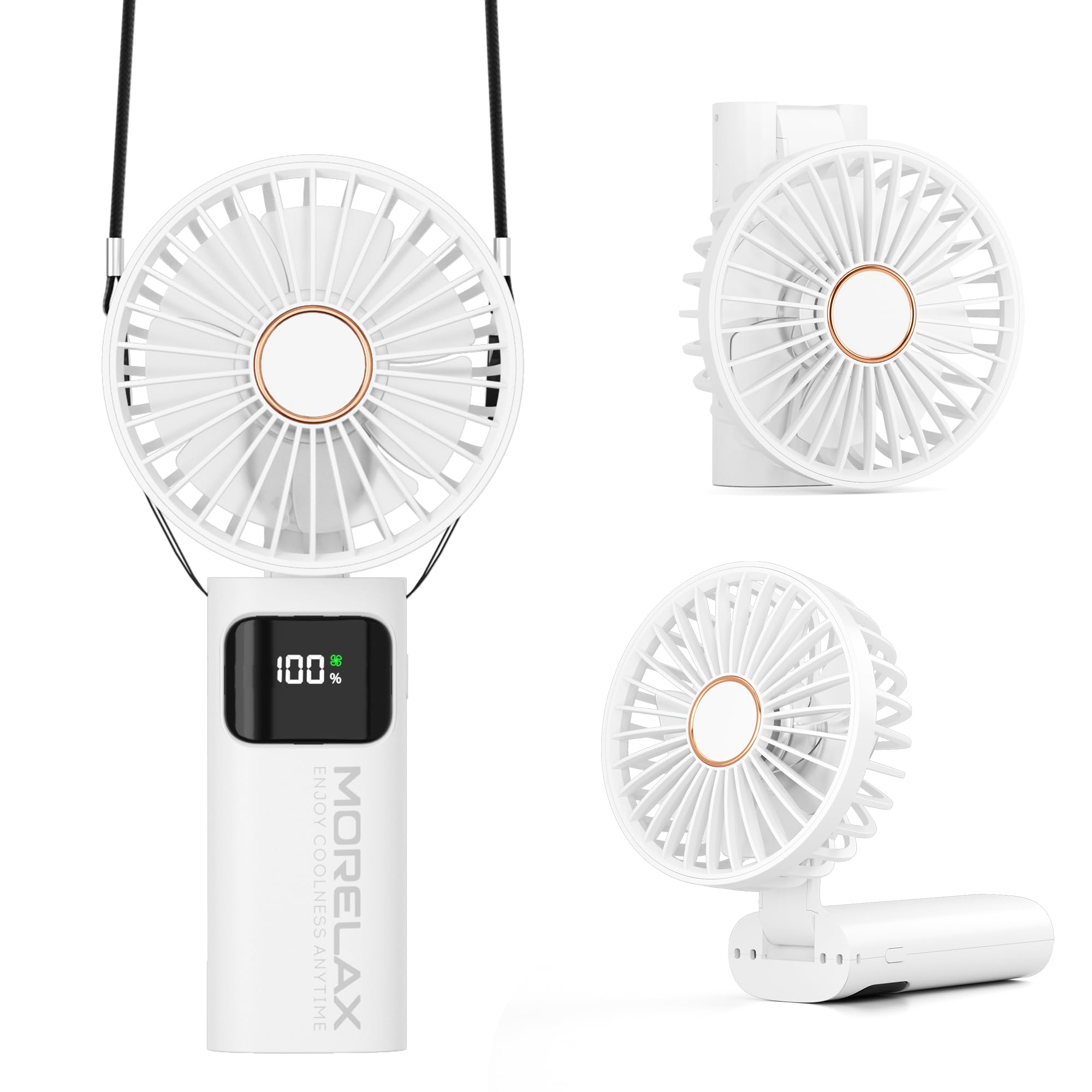 Amazon | Morelax ハンディファン 2026 大風量 静音 3WAY (手持ち 首