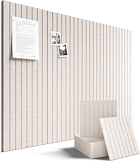 Fluxynara Large Felt Bulletin Board, 48" x 36", 12-Pack, Oatmeal