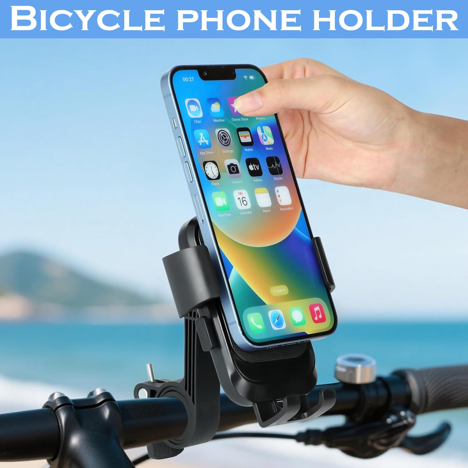 Soporte Móvil Para Moto Y Bicicleta - Ajustable 4.7 A 7.1 Pulgadas, Giratorio 360°, Antigolpes