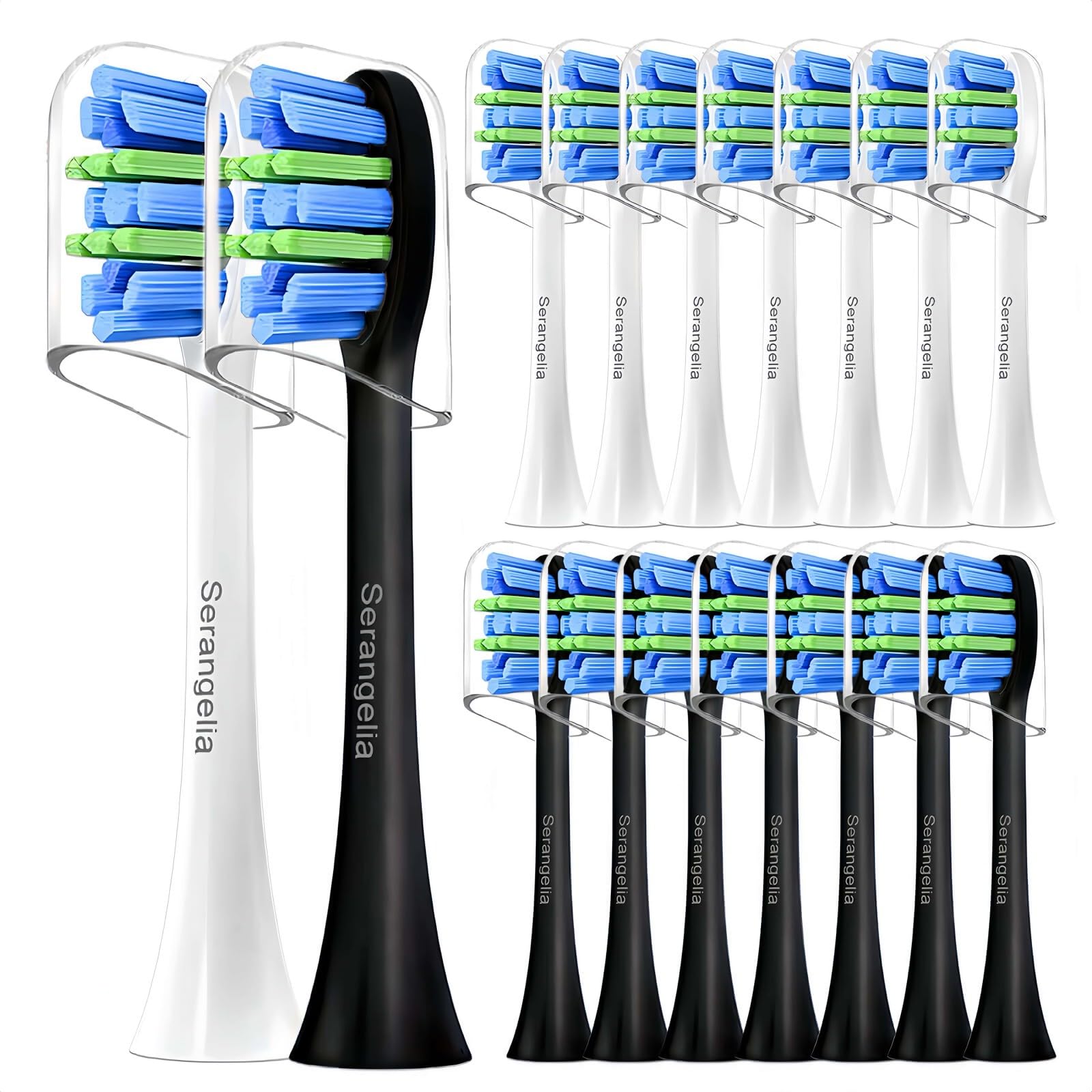 Cabezales de cepillo de repuesto para cepillos de dientes eléctricos Philips Sonicare, compatibles con G2 C1 C2 4100 5100 6100 9024, paquete de 10 cabezales de cepillo de repuesto (5 blancos + 5