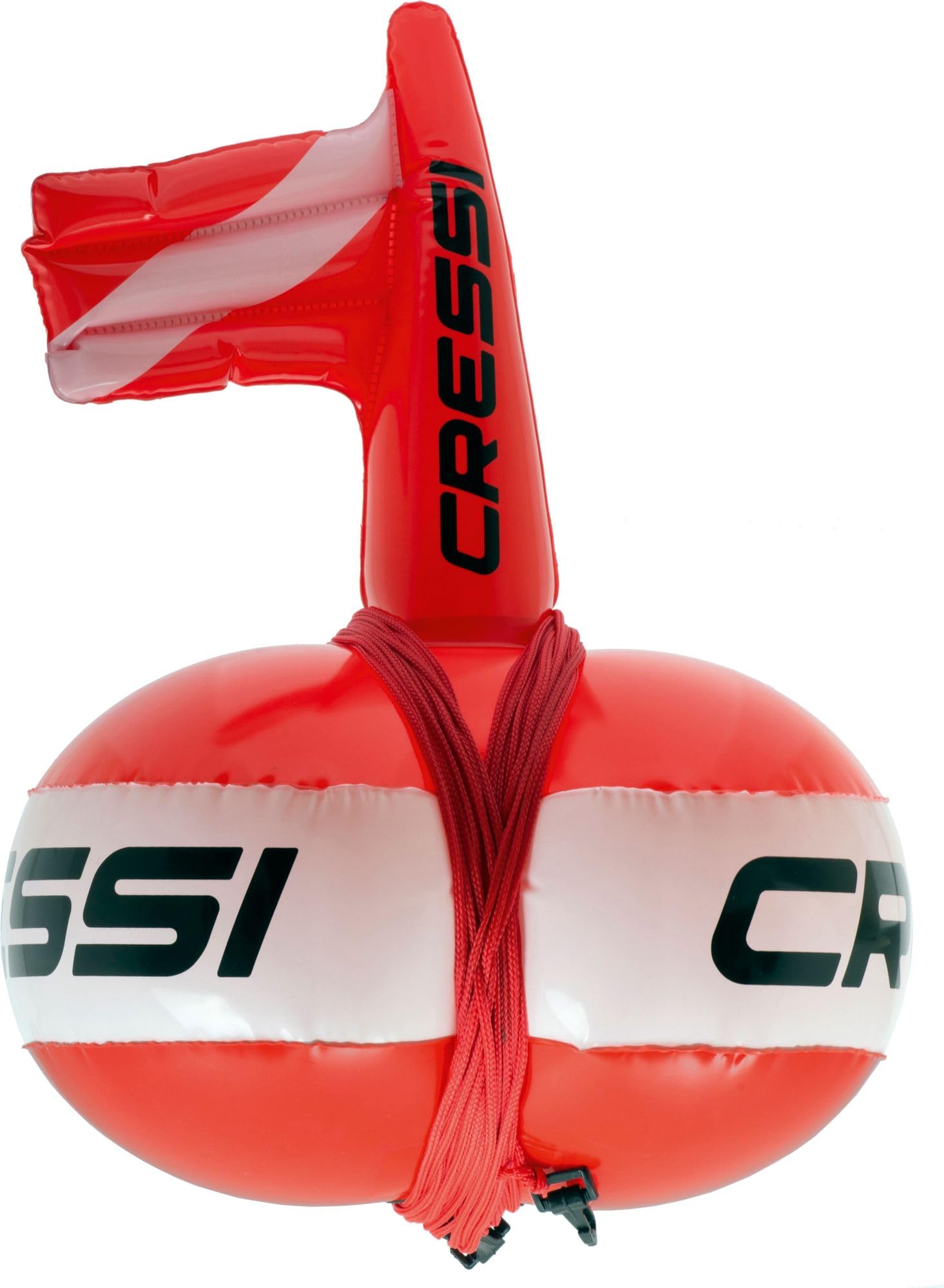 CRESSI Spyder Board Buoy, Double Chamber Safety Design, Fluorescent Red High Visibility, Nylon 420D Abrasion Resistant Material, Holds Three Rifles, Pockets for Accessories