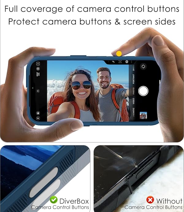 Diverbox Magnetic for iPhone 17 Pro Case-Compatible with MagSafe,with Screen Protector,with Port Protection,with Camera Control Button,Slim & Tough Phone Case (Blue) by Diverbox - Used condition - Image 7