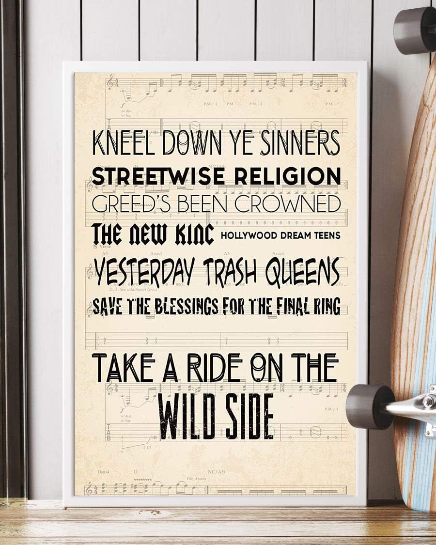 Amazon Com Wild Side Lyrics Portrait Poster Print 16 X 24 Posters Prints