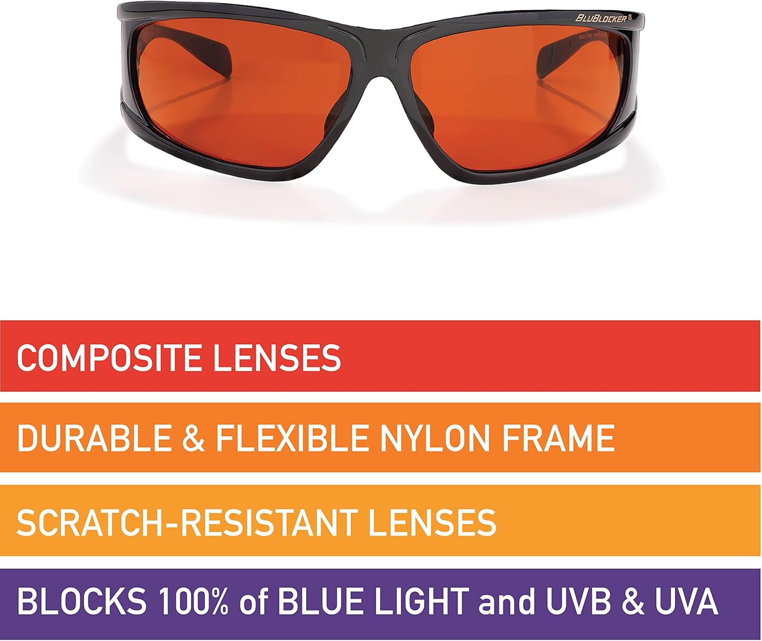 BluBlocker Viper Sunglasses, 100% UV & Blue Light Protection. Rubberized grip. Comfortable - Image 5