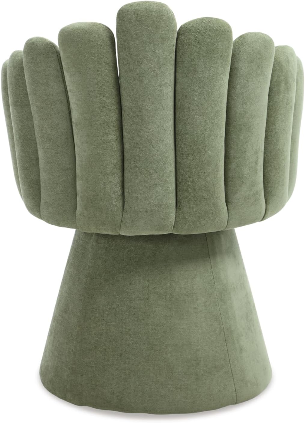 Modern 360 Degree Swivel Accent Chair with Armrest, Living Room Barrel Chair with Curve Back and Soft Cushion, Comfy Round Reading Armchair Single Sofa for/Bedroom/Waiting Room, Green