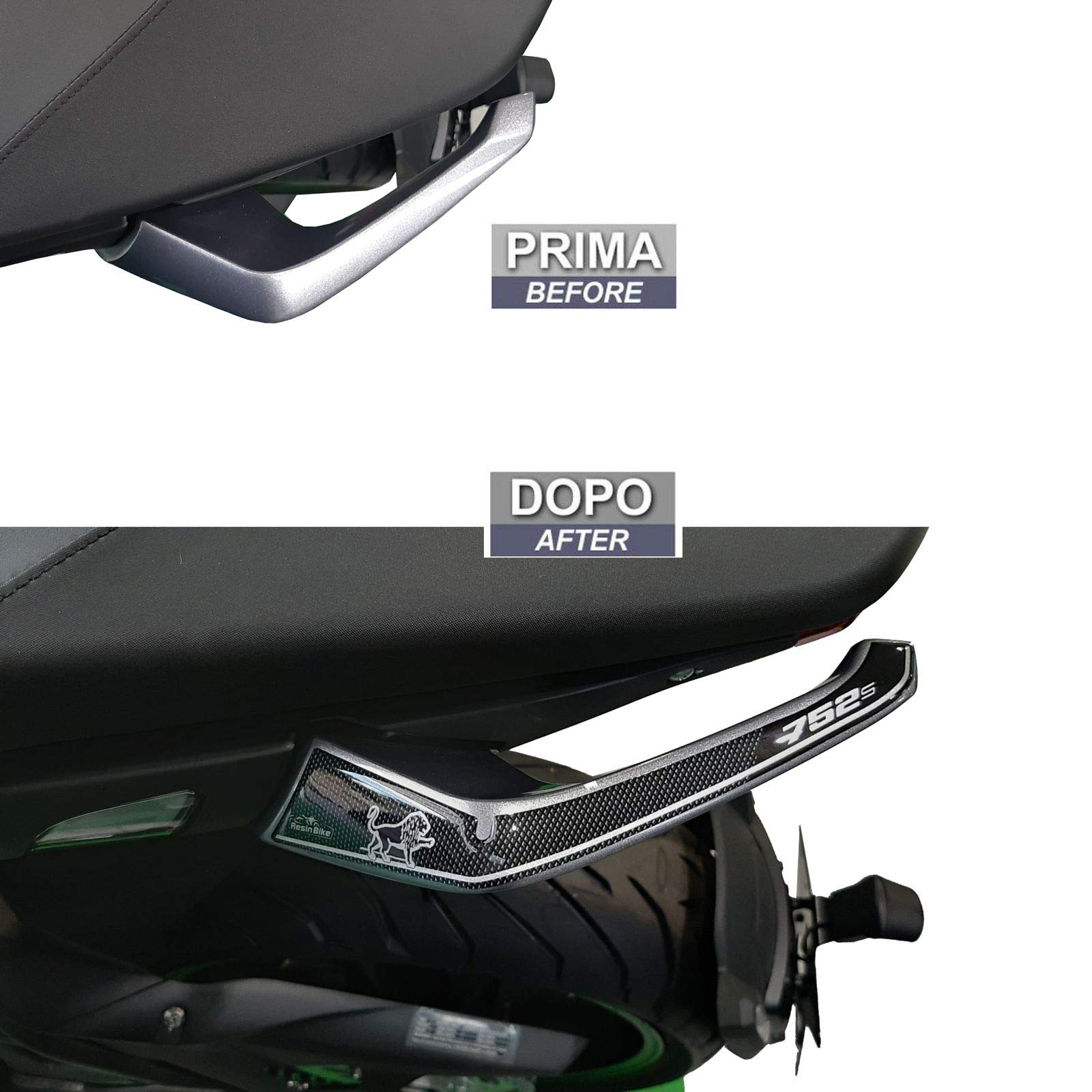 Resin Bike 3D Aufkleber Für Benelli 752 S (2019-2020) - Harzaufkleber Zum Schutz & Dekorieren, Made In Italy