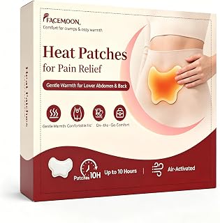 Menstrual Heating Patches for Period Comfort, Adhesive Lower Abdomen Heat Wraps, Portable Warm Patches for Cramps, Back, Belly & Everyday Comfort, Discreet Feminine Care Heat Pads