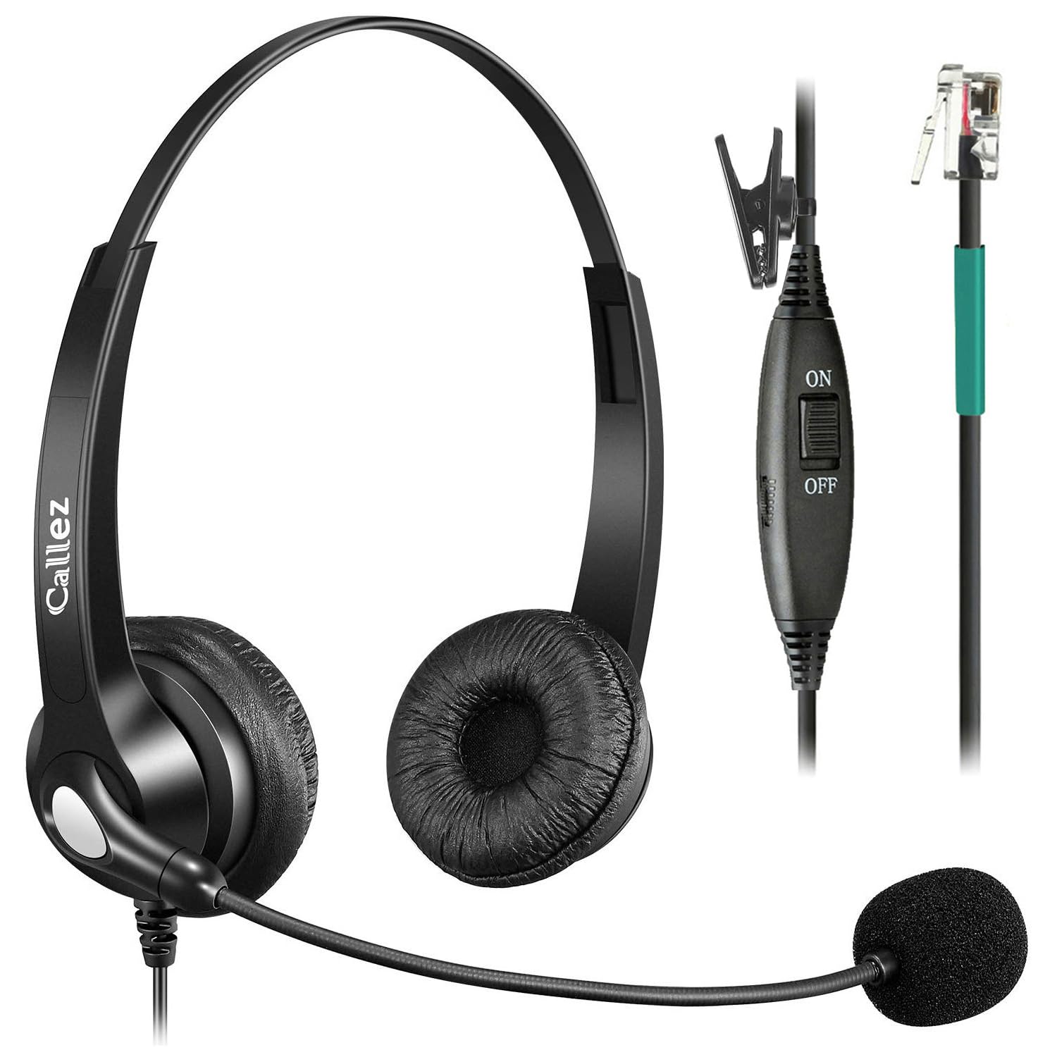 Auriculares RJ9 para teletrabajo y llamadas claras en Polycom Mitel 8