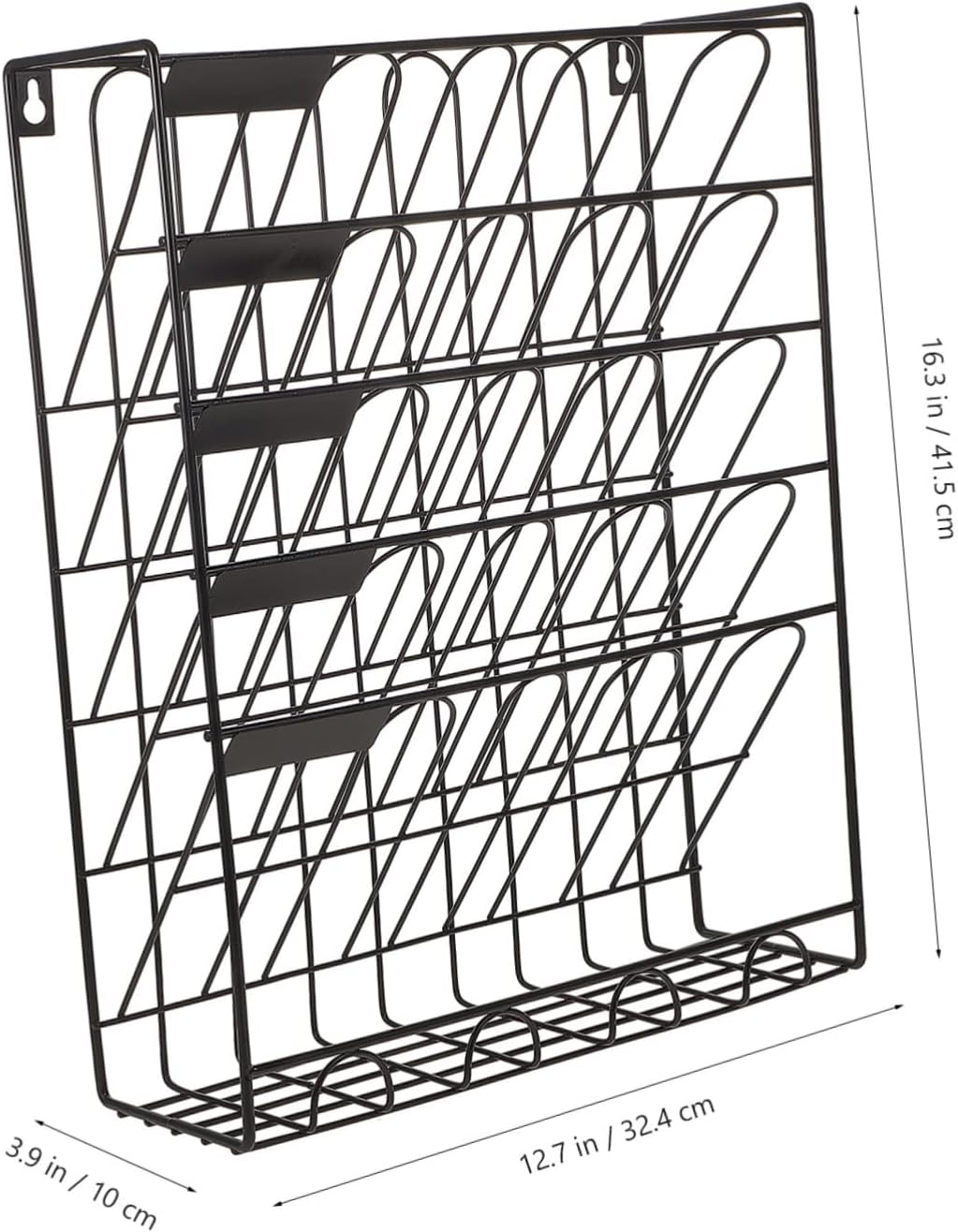 Vertical Hanging Wall File Holder Iron Bookshelf Magazine Rack Office Organizer Easy Access