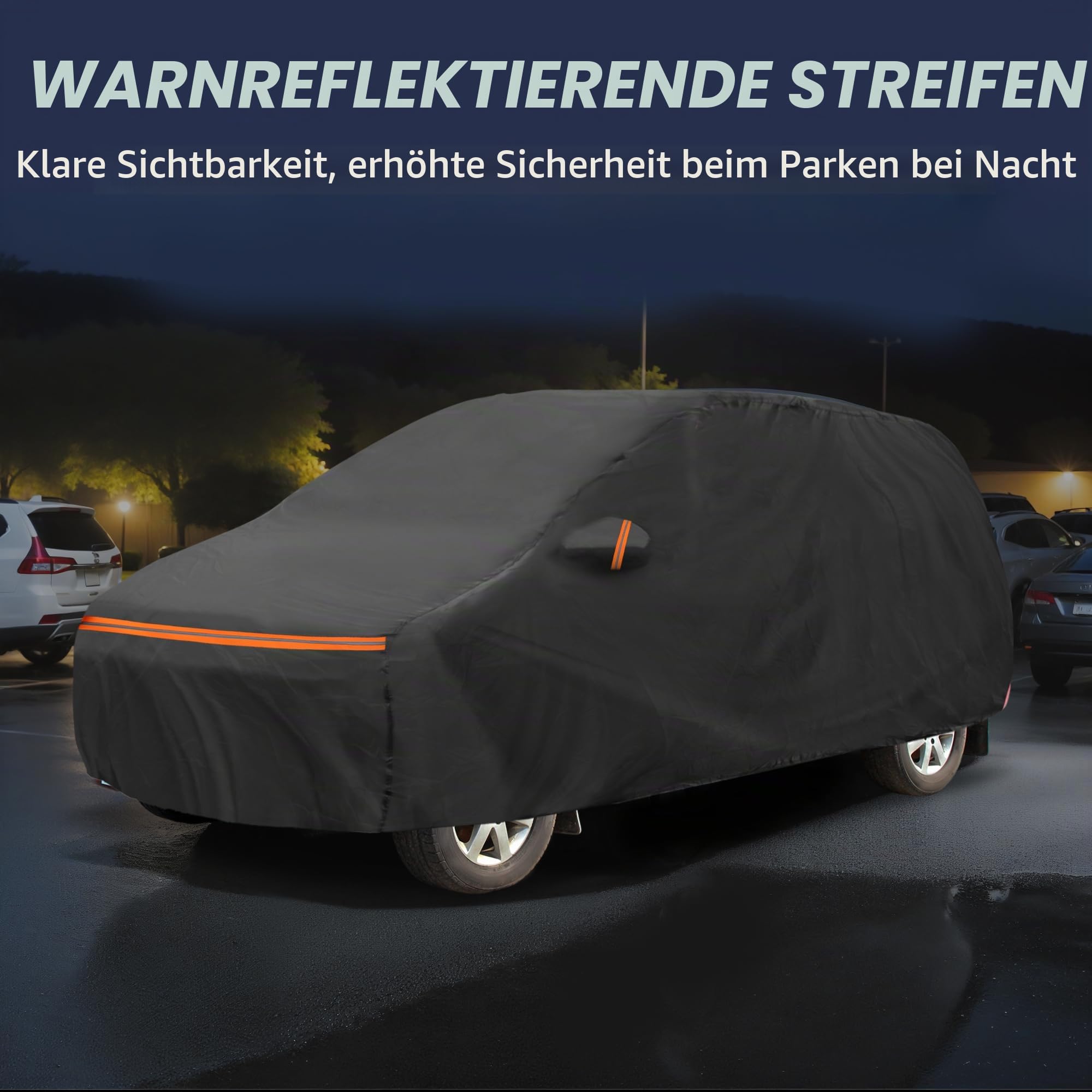 A ABSOPRO Autoabdeckung Für Mercedes-Benz V-Klasse 14-21 1 STK | Schwarz, PEVA, Spunlace-Baumwolle, Outdoor, Wasserdicht, Winddicht, Sonnenschutz, Regenschutz, Schneeschutz
